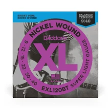 D'Addario EXL120BT Nickel Wound Balanced Tension SL Electric Guitar Strings 9-40