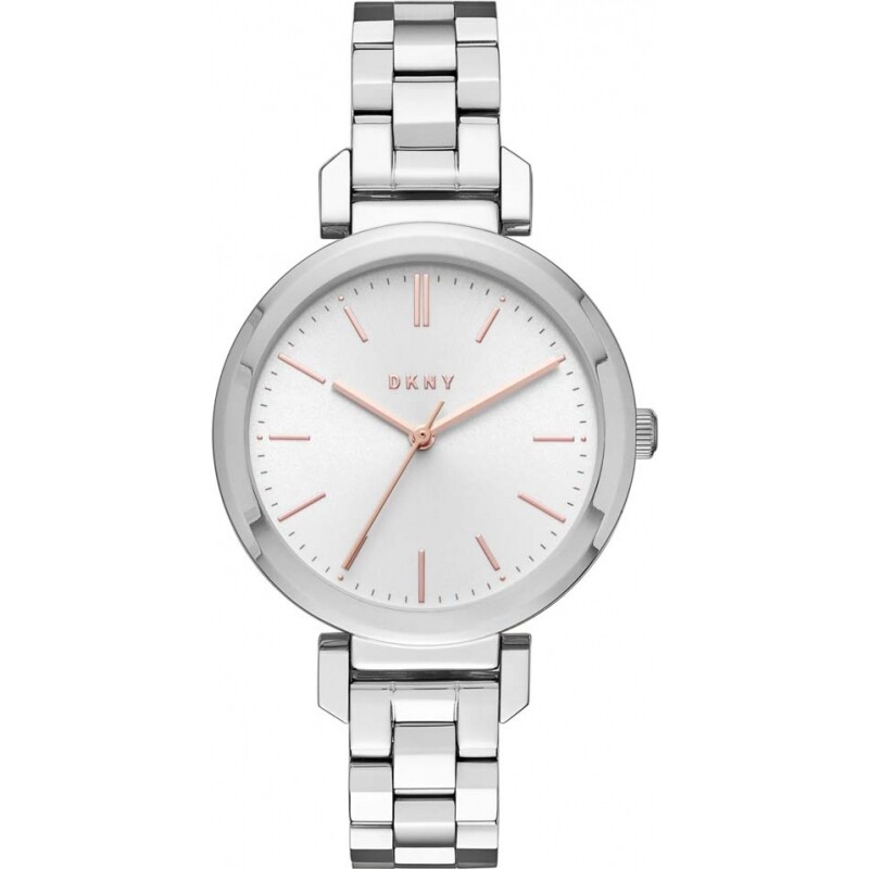 DKNY Ellington NY2582 Women's Silver Tone Watch Stainless Steel Strap Box