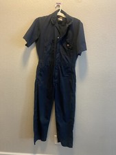 Dickies Coveralls Jumpsuit Medium Navy Blue Short Sleeve Men EUC