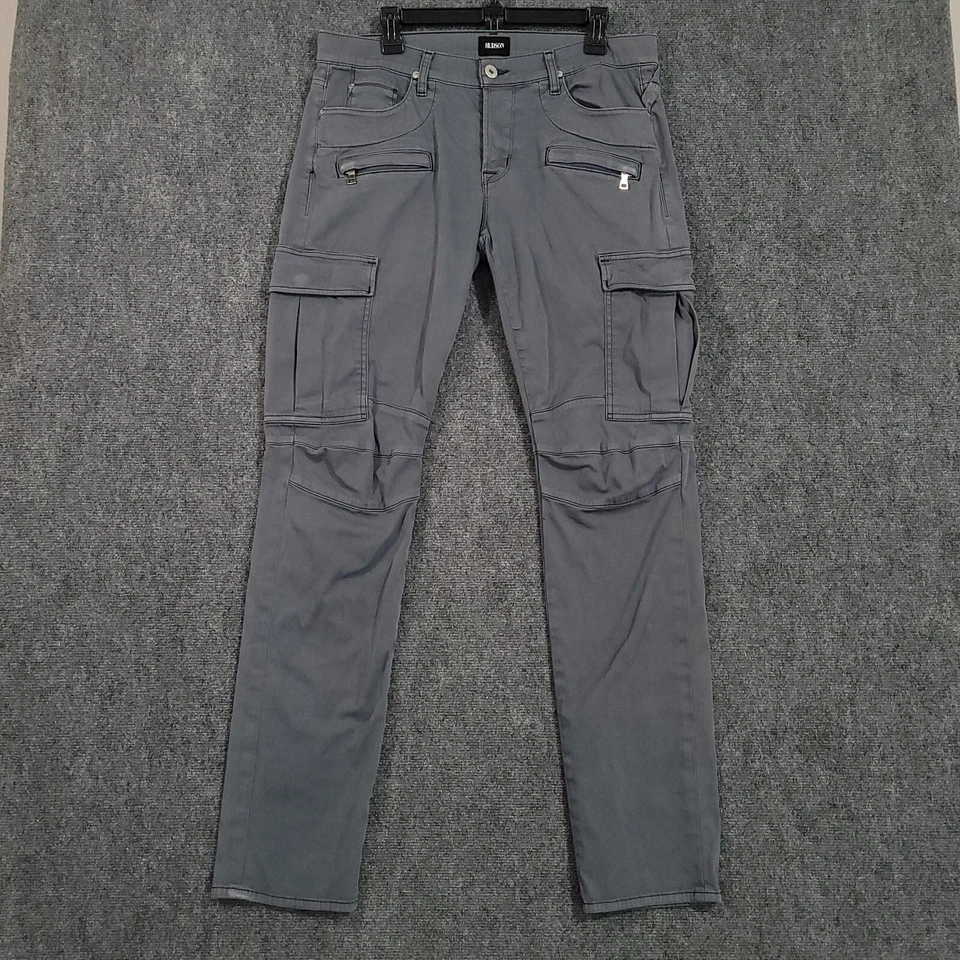 Мужские байкерские штаны Hudson Greyson Cargo 34x34 серые прямые эластичные Moto - Изображение 2 из 4