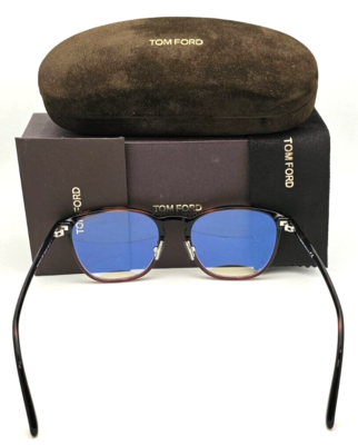 New TOM FORD Blue Block Eyeglasses TF 5700-B 054 54-20 145 Havana