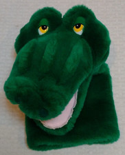 Vintage Plush Alligator Puppet Aurora Crocodile Croc Gator Green Character Nice