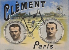 CléMENT VéLO/CYCLES R1751 - POSTER HQ 40x60cm d'une AFFICHE VINTAGE