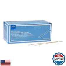 Medline Sterile Cotton-Tipped Wood Applicator, 6", Ideal for Applying Medicat