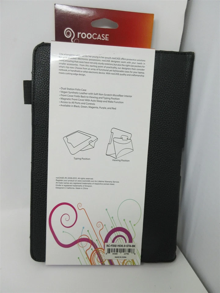 rooCase Ultra-Slim Folio for Kindle FireHD 8.9 Magnetic Folding Case NEW!!!! - Image 2 of 2