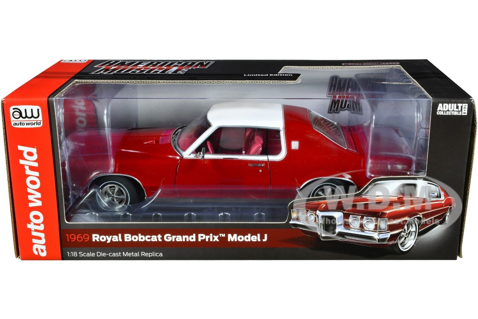 American Muscle 1969 Pontiac Grand Prix (Royal Bobcat) 1:18 Scale Diec