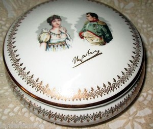 Boite A Bijoux Bonbonniere En Porcelaine Style Limoges Galante Candy Box Corse Ebay