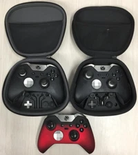 3 Broken Parts or Repair XBOX ONE Elite Wireless Controllers XB1 X BOX Red Black