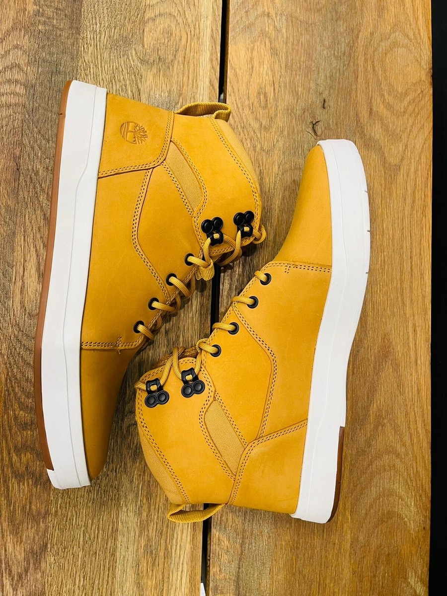 TIMBERLAND MEN'S DAVIS SQUARE CHUKKA WHEAT NUBUCK A2G8N SIZE