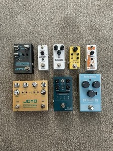 Guitar Pedal 8 Lot. Boost, Noise Gate, Envelope, Phaser, Drum Loop, Reverb, Etc