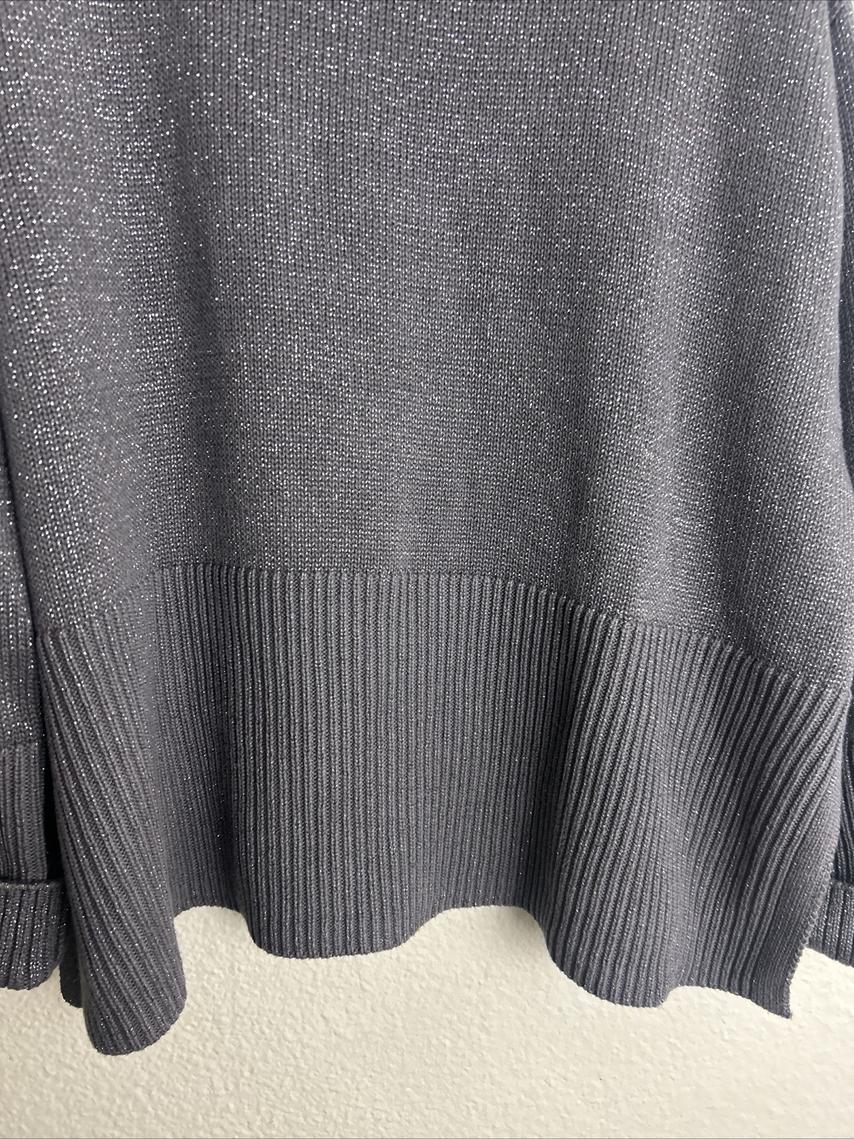 Gap 24/7 Split Hem Turtle Neck Pull Sweater Silve… - image 7