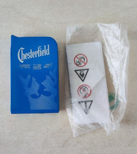 Accendino Chesterfield Corona Metallo Blu Nuovo Fiamma Standard