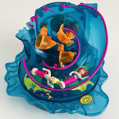 Vintage Polly Pocket - Fun Slide, Sea Splash - Mermaids Figures Bluebird Mattel