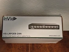 InVid Tech 8 Port PoE Switch 2 Uplink Ports VIS-LRPOE8-2AN