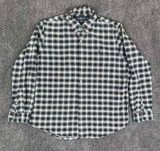 Ralph Lauren Cotton Men's XL Green Blue Plaid Long Sleeve Button Down Shirt