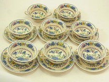 Masons Ironstone Regency Pattern C4475 Soup Bowls & Saucers C 1930-1950