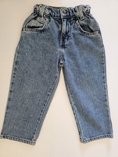 Vintage 90s Little Levi's 3T Acid Wash Jeans White Tag Elastic Waist Kids 31639