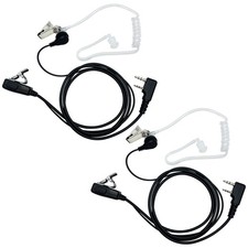 Walkie Talkie Earpiece with Mic PTT 2 Pin Covert Acoustic Tube Secret Service...