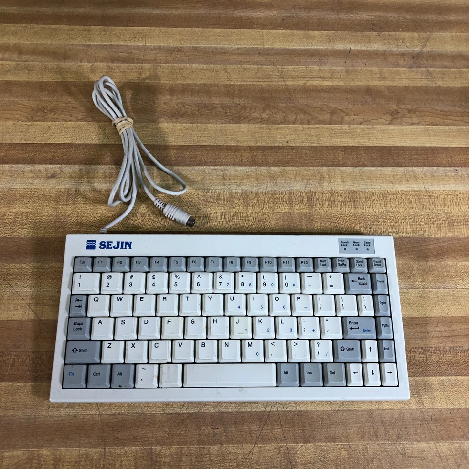 Sejin Electron SPR-8630 Mini Computer Keyboard PS/2 White 11.5" - Image 2 of 4