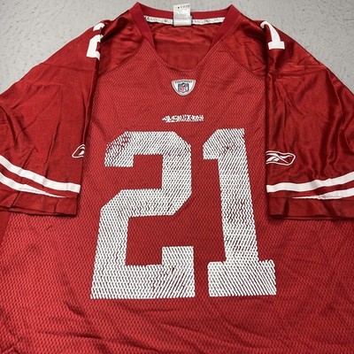 San Francisco 49ers Jersey Mens Large Red White Reebok Frank Gore
