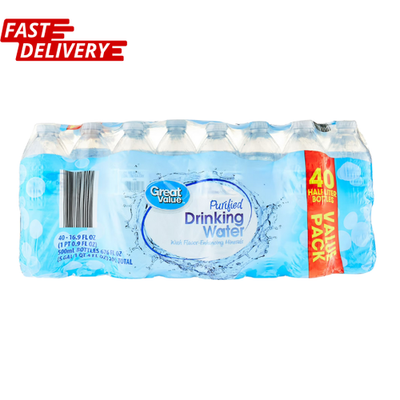 #ad Great Value Purified Drinking Water 16.9 Fl. Oz. 40 Count $5.99