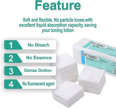 Cotton Gauze Pads by Vastmed