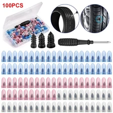100pcs Car Vacuum Tire Repair Nail Rubber Screw Nails + Screwdriver Set with Box