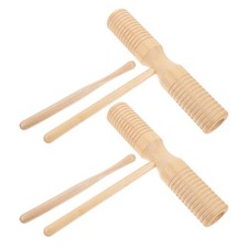 2 Sets Wood Block Instrument Kids Musical Instruments Hand for Handheld