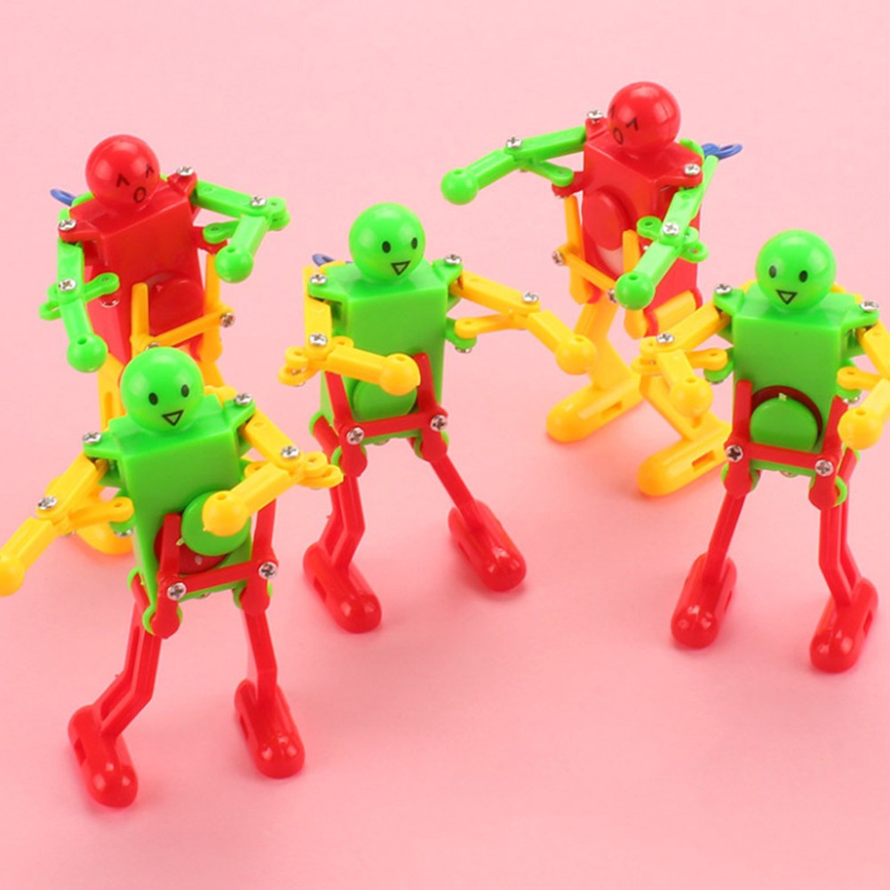 4 Pezzi Giocattoli Avvolgibili Robot Danzanti Orologio Robot Giocattoli per Bambini Adulti