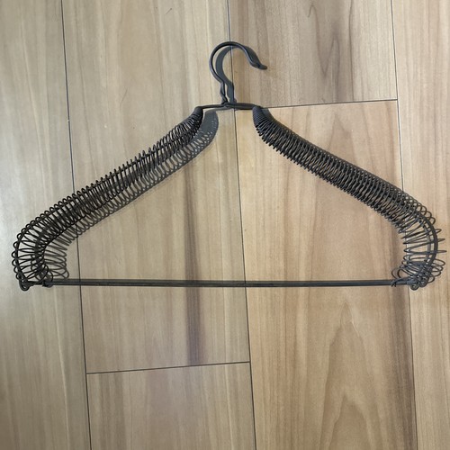 Antique Wire Clothes Hanger  17" Metal Coils Original Rare 1880’s -1900’s