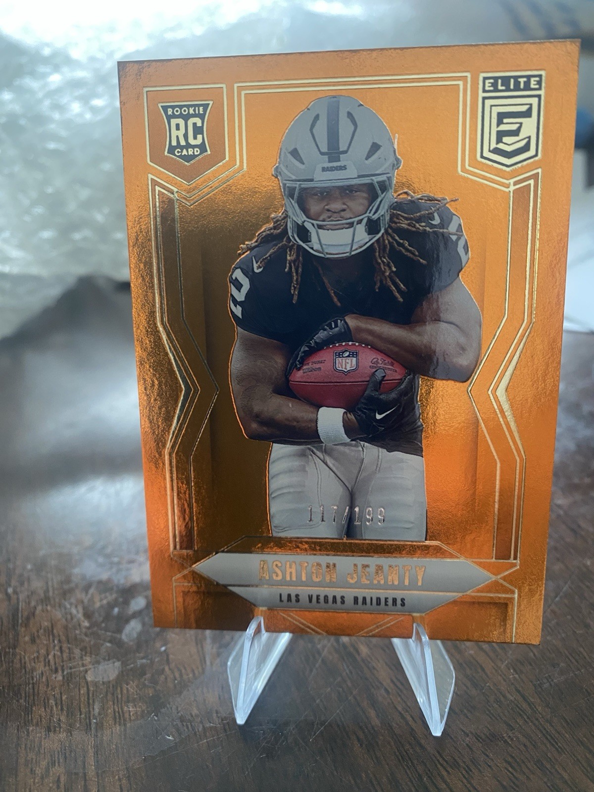 2025 Donruss Elite Ashton Jeanty Orange /199 Rookie RC #113 Las Vegas Raiders