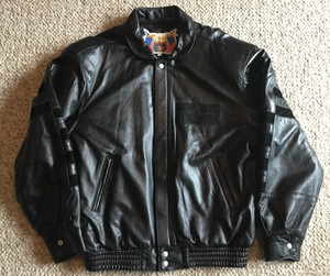 Jeff Hamilton New York New York Casino Las Vegas Men's Black out leather Jacket