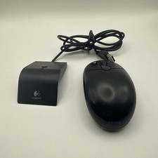 Logitech Black EX 100 Cordless Optical Wheel Mouse DZL-M-RCE95  Receiver W Bat