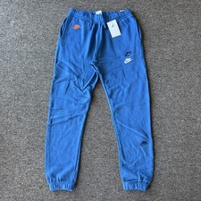 Nike Sportswear Essential Joggers Blue Fleece Pants Mens Size Small