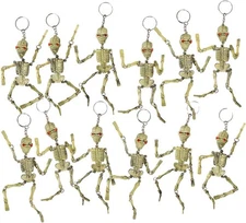 Rhode Island Novelty Skeleton Keychains - Pack of 12
