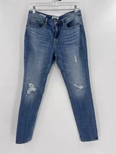 Vigoss jagger distressed skinny jeans in medium wash size 31