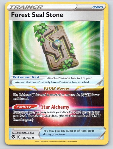 2022 POKEMON FOREST SEAL STONE SILVER TEMPEST 156/195 HOLO HOLO RARE NM