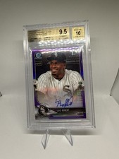 2018 Bowman Chrome Prospect Purple Refractor /250 Luis Robert BGS 9.5 Auto 5j0