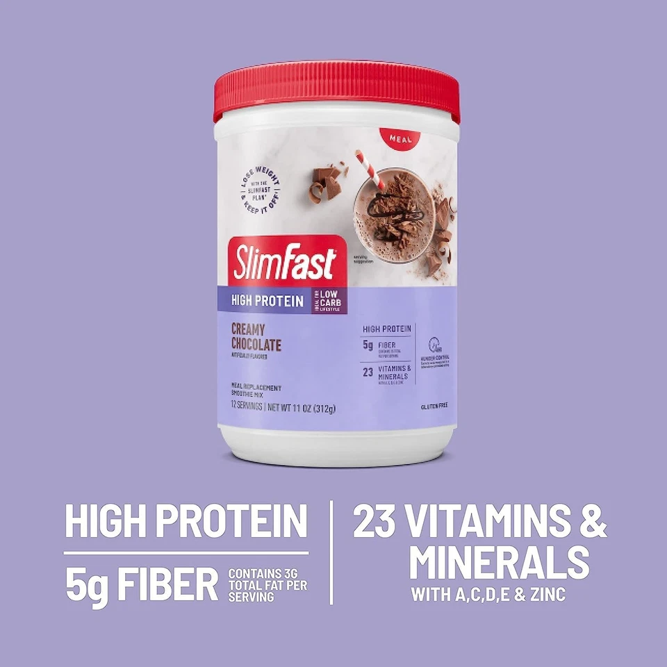 SlimFast High Protein Meal Replacement Shake Powder, 12 11 Ounce (Pack of 2) - Image 4 of 4
