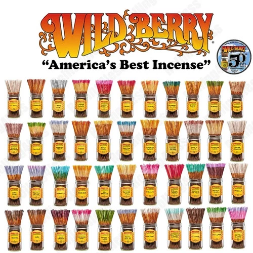 Wildberry 11" Incense Sticks - (2) 100 Sticks Bundle - Mix N Match 18+ Flavors
