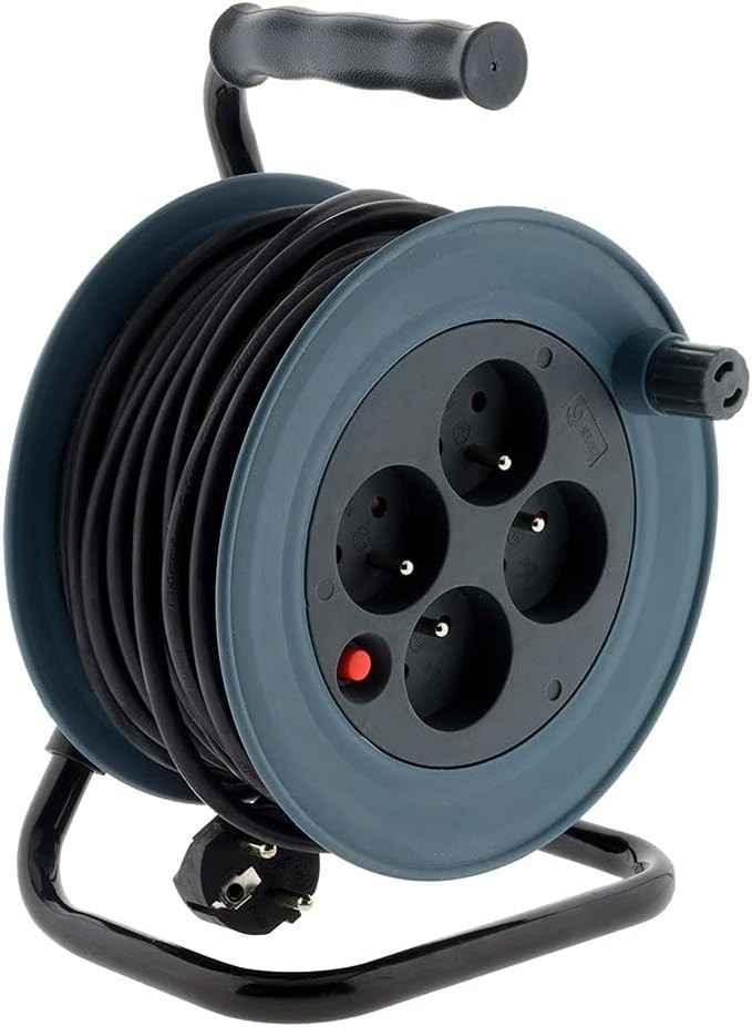 Rallonge électrique 15m enrouleur anti-surchauffe pour éviter les coupures de courant