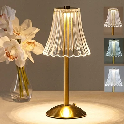 Modern LED Table Lamp USB Rechargeable Lamp Dimmable Bar Night Light ​Cordless-