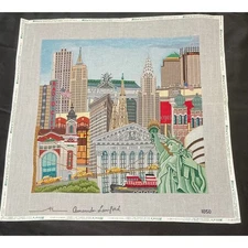 New York City Needlepoint Canvas- Work in Progress- Most Threads to Finish-18m