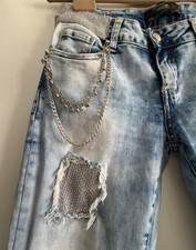 Realty Denim Jeans Small 36 NWOT With Good Mesh And Chain 