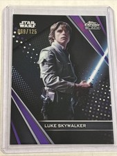 2023 Topps Star Wars Chrome Black Luke Skywalker PURPLE REFRACTOR d 069/125 ESB