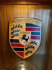 Targa replica stemma Porsche Stoccarda - grande insegna da parete 3D, 50 cm - regalo