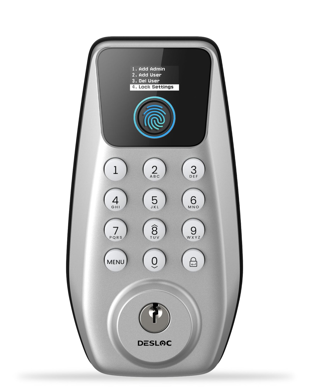 C110 Keyless Entry Door Lock with Display (Smart Screen), Fingerprint Door Lo...