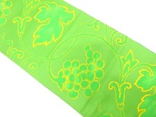 7676200: JAPANESE KIMONO JAPANESE FUKURO OBI / WOVEN GRAPE ARABESQUE