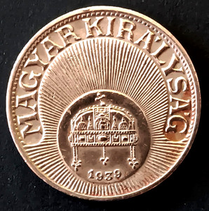 1939 Hungary 20 Filler High Grade Beautiful Sharp Coin