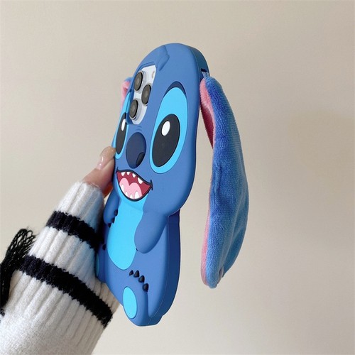 Plush Ears Stitch Phone Case For iPhone 16 15 ProMax 14 13 Plus 12 11 Cover Case - 第 16/19 張圖片